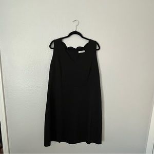 Loft scallop edge 16 black dress